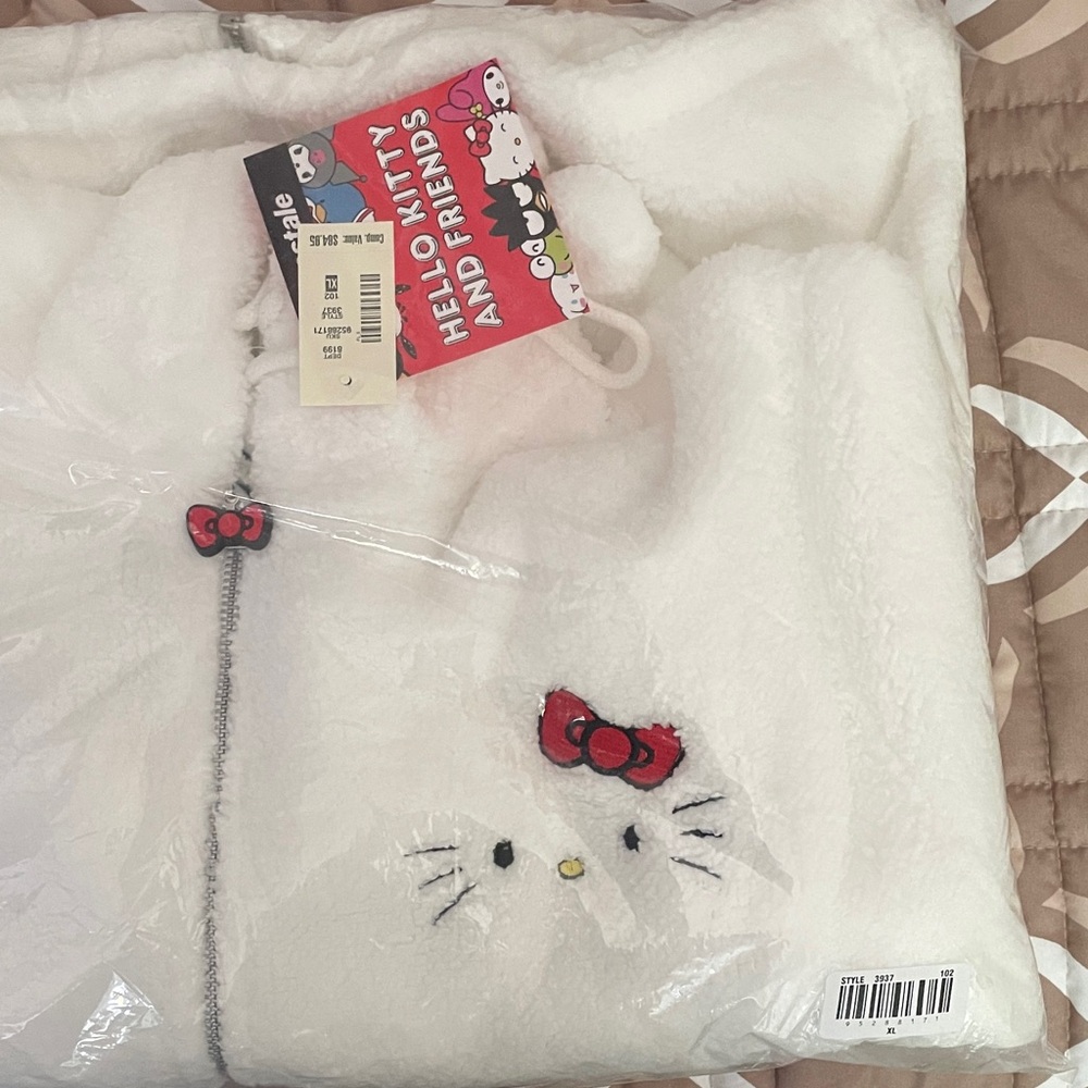 NWT Hello Kitty Aeropostale aero sherpa fleece full zip hoodie